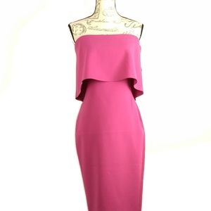 Fitted Cocktail Party Dress Cranberry Mauve 6